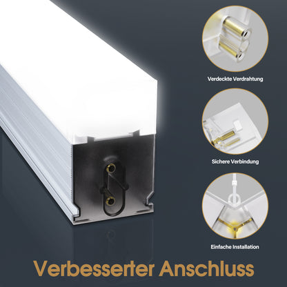 Éclairage LED hexagonal pour garage, 68 970 lm, 6 500 K, pour atelier, salon de coiffure, grille 14 