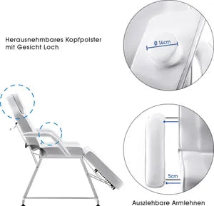 Barberpub cosmetic couch therapy couch massage couch tattoo couch cosmetic chair 0015BK/W