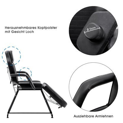 Barberpub cosmetic couch therapy couch massage couch tattoo couch cosmetic chair 0015BK/W
