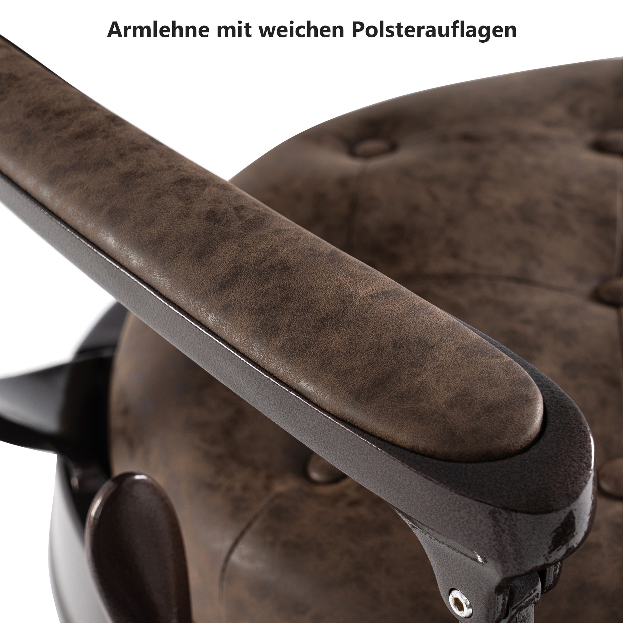 Fauteuil de coiffure Barberpub, style rétro/vintage, marron 3849DR
