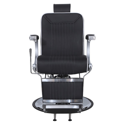 Barberpub poltrona da barbiere, arredo per parrucchieri, poltrona da parrucchiere, sedia da lavoro 3822, salone SPA, similpelle in PVC, reclinabile a 140°, regolabile in altezza