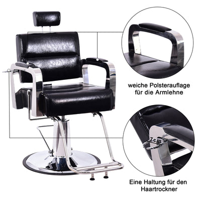 Poltrona da barbiere Barberpub, poltrona da parrucchiere, sedia da lavoro, arredamento per parrucchieri 3127BK