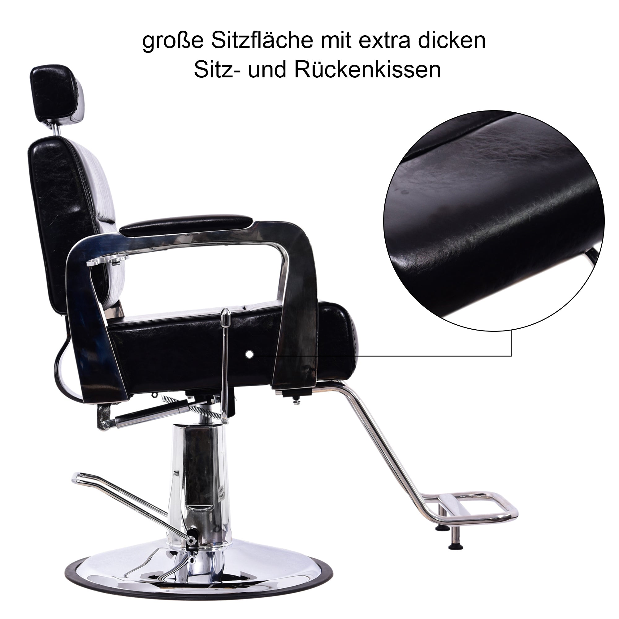 Chaise de coiffeur Barberpub, chaise de coiffure, chaise d'opération, équipement de coiffure 3127BK