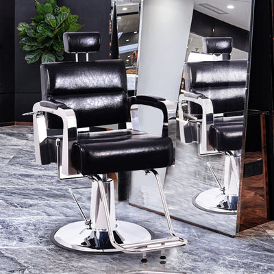 Poltrona da barbiere Barberpub, poltrona da parrucchiere, sedia da lavoro, arredamento per parrucchieri 3127BK