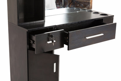Barberpub station de coiffure station de service table miroir table de coiffure armoire miroir 6154-3036BK
