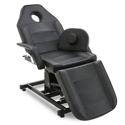 Barberpub Lettino elettrico per tatuaggi e massaggi, set di lettino estetico, lettino terapeutico e attrezzatura per trattamenti di bellezza pieghevole e regolabile in altezza, 0100 (nero / bianco)