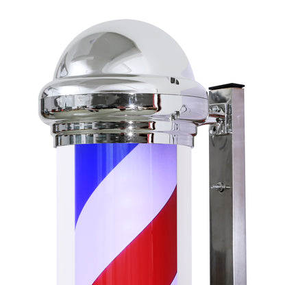 Barberpub barber pole classic white blue red Barber Pole 75cm rotating LED bulb