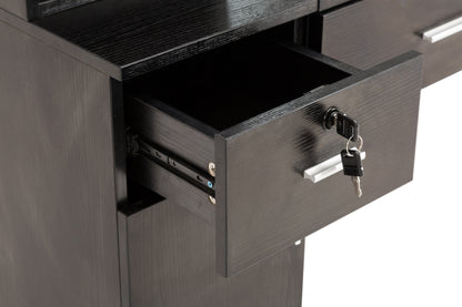 Barberpub station de coiffure station de service table miroir table de coiffure armoire miroir 6154-3036BK