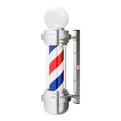 Barberpub Barber Pole with LED ball light Salon equipment rotatable Barbershop column L018B