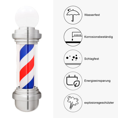 Barberpub Barber Pole with LED ball light Salon equipment rotatable Barbershop column L018B