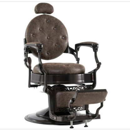 Fauteuil de coiffure Barberpub, style rétro/vintage, marron 3849DR