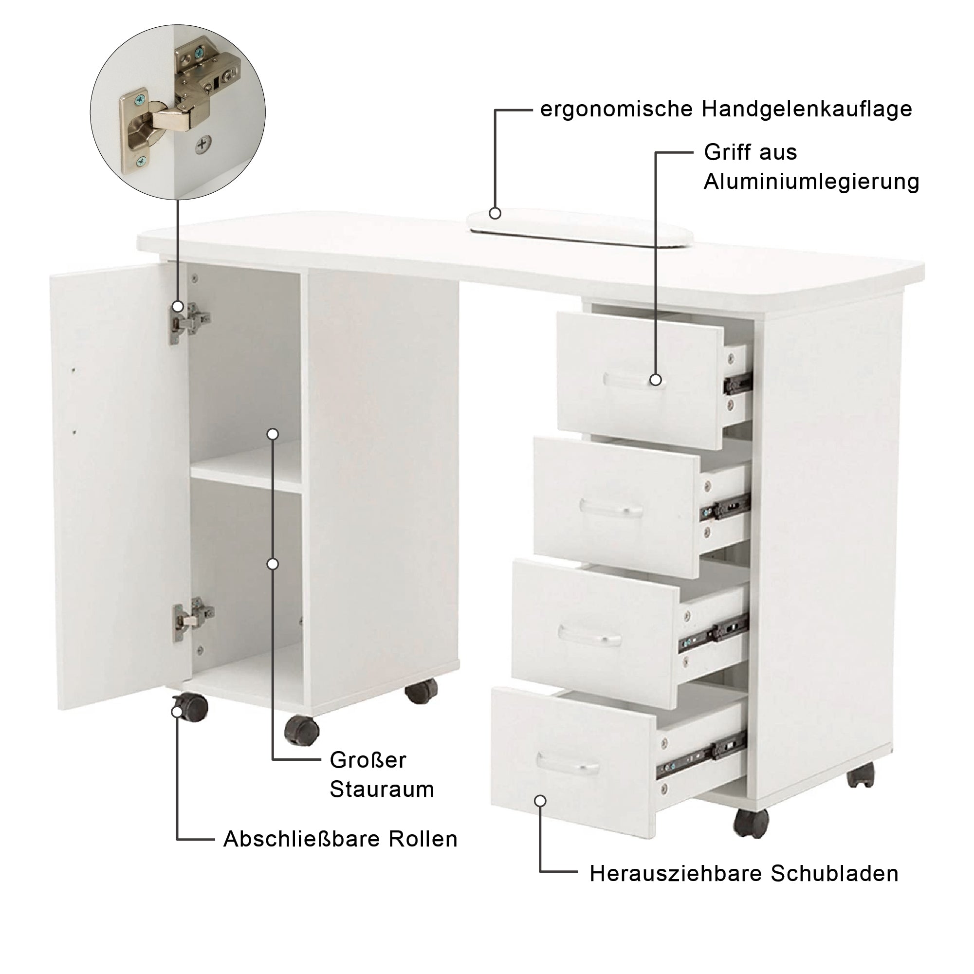Barberpub studio table manicure table nail table 0600